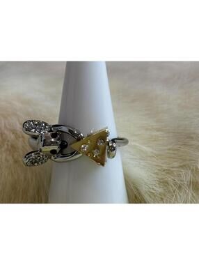 Kate Spade Silver and Gold Mouse Ring Size 7